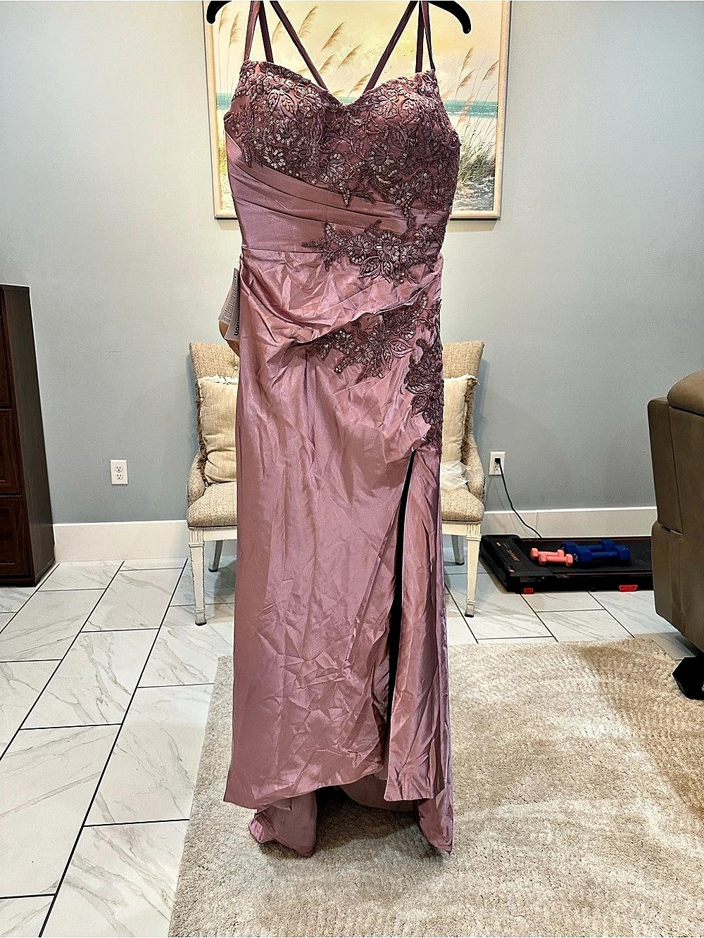 Floral Lace Maxi Dress in Pink NWT
